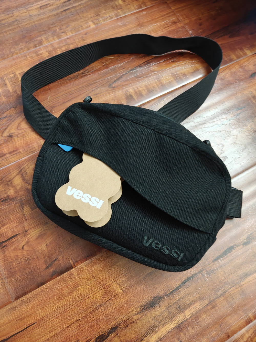 Vessi Black 2L Belt Sling Bag - Minimal Waterproof Crossbody